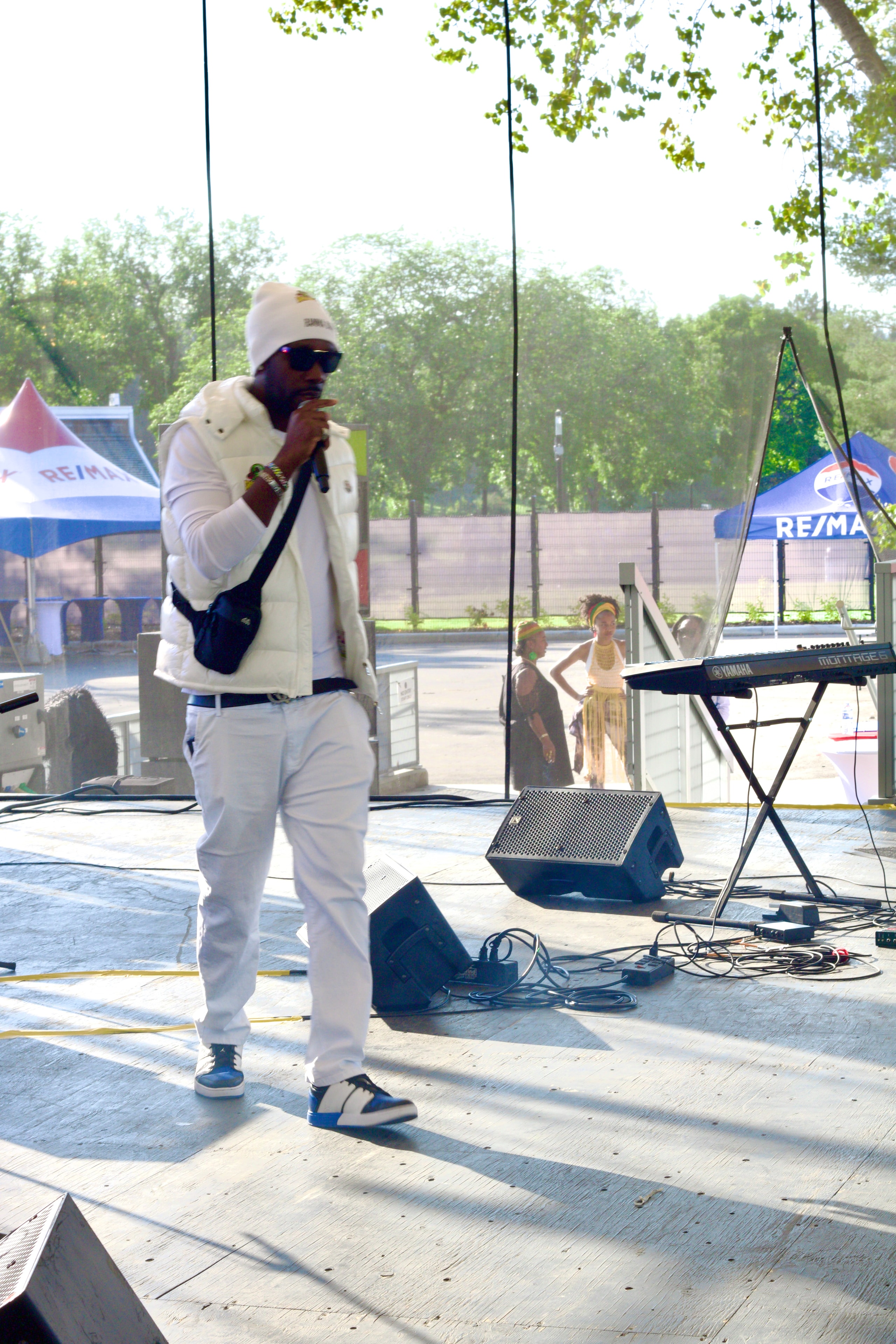 Rammadon – reggae hip-hop artist performing live on outdoor stage