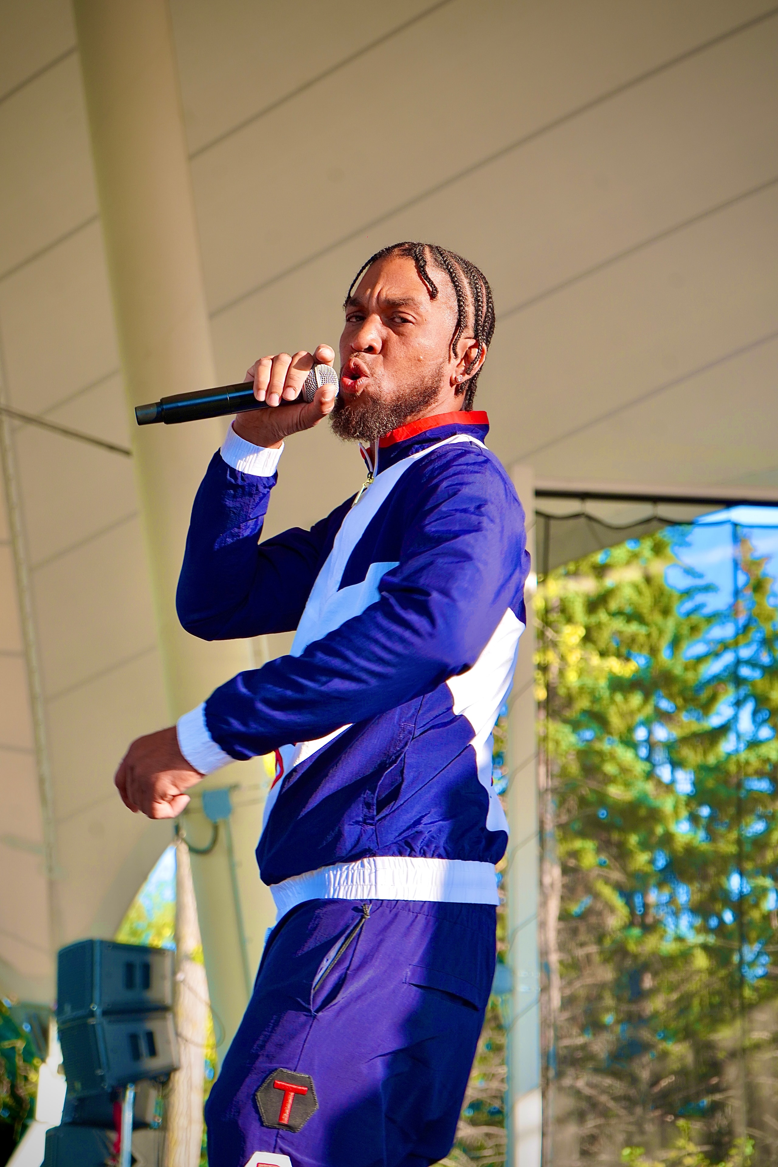 Shampagne Di Topbanga – reggae dancehall artist performing live on stage