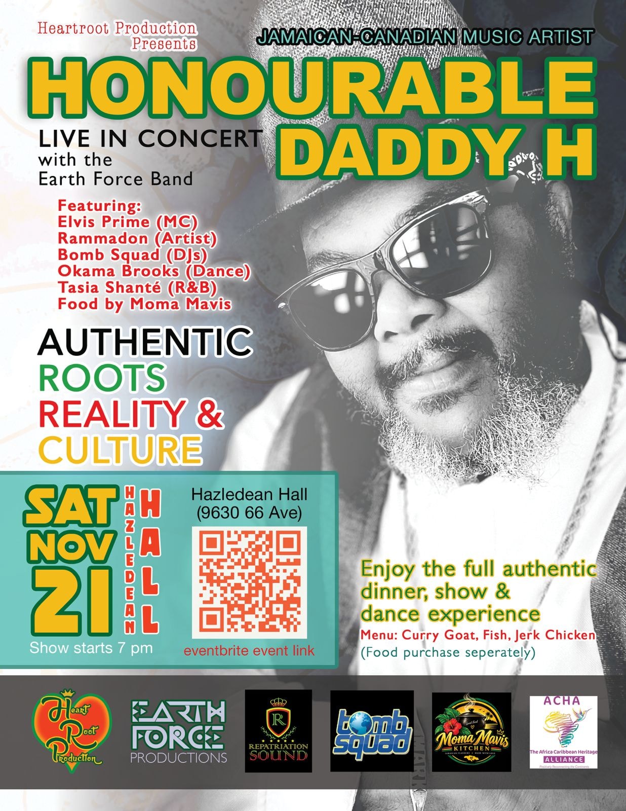 Honourable Daddy H — Live in Concert event poster